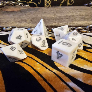 High Quality Handmade Polished Eco-Friendly Buffalo Horn Bone Dnd <b>Dice</b> Gaming Set of 7 with Custom Size <b>10</b> <b>Sided</b> - Product Image 2