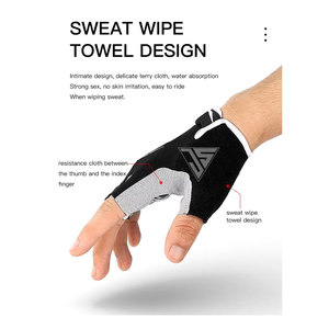 Gants de cyclisme mi-doigts pour hommes et femmes, respirants, à séchage rapide, antidérapants, absorbant les chocs, pour vélo de route, vente en gros, OEM, personnalisables, pour le sport et le cyclisme - Product Image 3