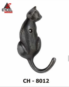 Gancho de hierro fundido para sombreros y abrigos con diseño de manija, para instalaciones estándar en puertas, precio al por mayor - Product Image 1