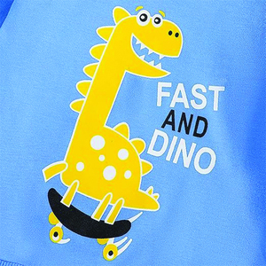 Vêtements pour garçons Taille 8 Toddler Boys Long Sleeve Cartoon Dinosaur Prints Tops And Pants Child Kids 2PCS Set Outfits - Product Image 6