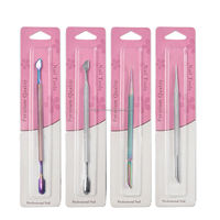 Accessoires de manucure en acier inoxydable de haute qualité et durables, pousse-cuticules doux, ensemble d'outils de beauté multicolores SWISHER