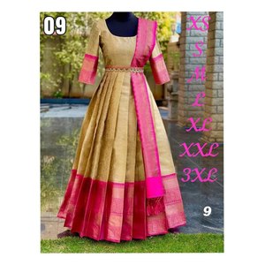 VESTIDO DE TRABAJO DE ALGODÓN JACQUARD DE DISEÑADOR con DUPATTA - Product Image 1