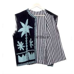 เสื้อแจ็คเก็ตคอตไรส์ลายดอกไม้พิมพ์ลายผ้าฝ้ายทอมือสำหรับผู้หญิง รุ่นปกติ แบรนด์ซูซานี คอตไรส์ สำหรับฤดูใบไม้ผลิ/ฤดูใบไม้ร่วง - Product Image 6