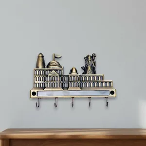 KELLTON Decorative Temple Design Zinc Wall Hook Hanger Ethnic Indian Style Antique Finish Multifunction Coat Hook Wall <b>Rack</b> - Product Image 2