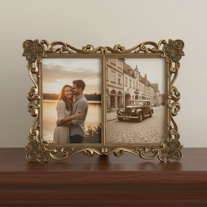 Luxury <b>Vintage</b> Rect Photo <b>Frame</b> Decorative Resin <b>Picture</b> <b>Frame</b> for Living Room Bedroom Tabletop Home Decoration Bulk Manufacture - Product Image 4