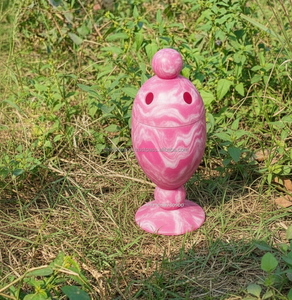 Quemador de incienso de resina rosa de lujo – Mubkhar árabe contemporáneo - Product Image 5