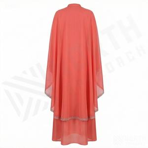 2025 OEM Kimono Abaya pour femmes musulmanes, en tissu polyester épais, doux et très extensible, col en V, manches longues, pour fêtes, Ramadan, mariages - Product Image 2