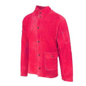 เสื้อแจ็คเก็ตป้องกันความร้อนสำหรับงานเชื่อมแบบยาว พร้อมคุณสมบัติป้องกันการบาด ทำจากหนังวัวแท้แบบสปลิต สามารถปรับแต่งได้ - Product Image 4