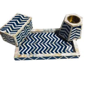 Brûleur d'encens en bois traditionnel arabe de luxe fait à la main incrustation d'os de nacre bas prix Bakhoor Mubkhar aromatique gingembre pin - Product Image 3