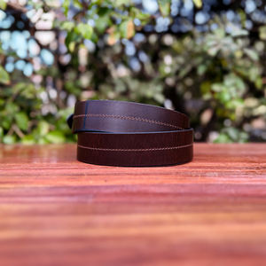 Cinturón de Cuero de Búfalo Premium para Hombre, Color Marrón, Formal, con Hebilla de Latón Sólido, 35 mm, Longitud Personalizable, para Oficina - Product Image 2