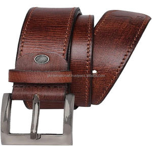 Venta al por mayor de fábrica 100% cinturón ejecutivo de cuero puro para hombres hebilla de PIN personalizada para hombres cinturón de cuero genuino suministro cinturón de cuero de vaca informal - Product Image 2