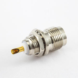 N Type Female Bulkhead RF Connector Crimp Attachment for Coaxial <b>Cable</b> 50 Ohm All Copper Panel Mount <b>Socket</b> with Nut and Washer - Product Image 2