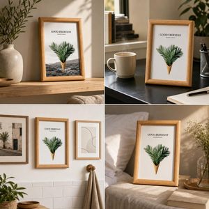 <b>Wooden</b> <b>Photo</b> <b>Frame</b> Decorative Picture <b>Frame</b> for Tabletop and Wall Hanging Home Office Bedroom Living Room Decor - Product Image 6