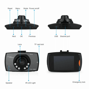 2.7 "Full HD 1080P auto DVR Cam con visione notturna anteriore e posteriore G-sensore per telecamere del veicolo - Product Image 3