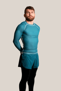 Custom <b>Men's</b> Full Sleeve BJJ MMA Rash Guard <b>Compression</b> <b>Shirt</b> Spandex/Polyester Heat-Transfer Printing OEM Rash Guard - Product Image 4
