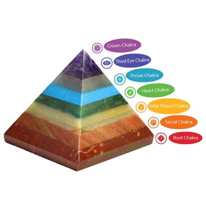 Haute Qualité 7 Chakra Quartz Agate Cristal Pyramide Fée Sous-Verres Orgone Sculptures Pierre Précieuse Gravé Pierre Semi-Précieuse Artisanat - Product Image 1