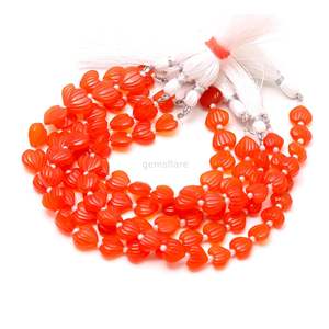 Cuentas de cornalina natural talladas en forma de corazón de 10-11 mm, cuentas de piedras preciosas talladas a mano para la fabricación de joyas, proveedor mayorista a granel de 8 pulgadas - Product Image 4