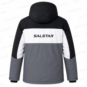 Custom Winter Ski <b>Jacket</b> Waterproof Windproof Hooded Snowboard Grey <b>White</b> <b>Jacket</b> Outdoor Sports <b>Puffer</b> <b>Jacket</b> Manufacturer - Product Image 2