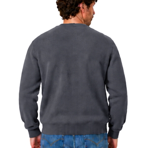 Cardigan en tricot gris à col en V pour homme, motif losanges, boutons sur le devant, manches longues, coupe classique décontractée, tricot d'hiver - Product Image 2