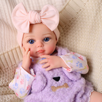 Babeside 16 Zoll Lilah Platin-Silikon Reborn Babypuppe Mädchen Ganzkörper Niedliche Realistische Neugeborenen Mini DIY Spielzeug CE CPC Zertifiziert