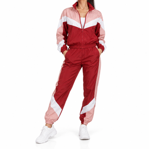 Ensemble de survêtement coupe-vent sportif pour l'entraînement, survêtement uni en dentelle pour femme, 100% coton, streetwear, coupe régulière, ensemble 2 pièces - Product Image 2