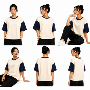 Custom Womens Boxy T Shirts Heavyweight Cotton Oversized Short Sleeve Casual Tee Wholesale OEM ODM Private Label Clothing Boxy - Product Image 6