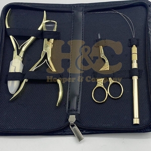 Alicates para Extensiones de Cabello de Acero Inoxidable de Grado Quirúrgico, Tijeras Premium para Microperlas, Kit de Herramientas para Cabello con Peine y Clip para Uso Comercial - Product Image 6
