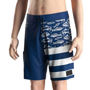 Pantalones Cortos de Pesca para Hombre, Estampado por Sublimación, Diseño de Peces Azules, UPF 50, Protección Anti-UV, Cierre de Cremallera de Poliéster - Product Image 5
