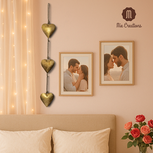 Vintage Metal Hearts Wall <b>Decor</b> Rustic Handmade Golden Love Hanging Farmhouse Home Art OEM Wholesale <b>Valentine</b> Couples Gift - Product Image 5
