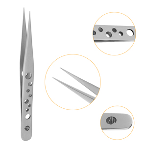 Pince à cils Stahlmann Pro droite en acier inoxydable anti-magnétique, durable et légère, personnalisable - Product Image 4