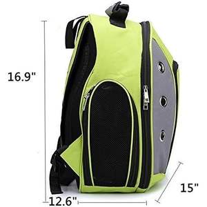 Small Animals <b>Travel</b> <b>Bag</b> Green <b>Pet</b> Carrier Backpack with Mesh Window for Dog and Cat - Product Image 5