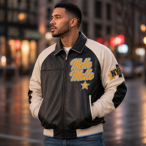 Genuine Black Leather <b>Jacket</b> for <b>Men</b> – Premium Fashion Outerwear with Stylish Design and <b>Long</b>-Lasting Durability Classic Fashion - Product Image 1