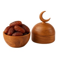 Boîte de fruits secs à couvercle en croissant de miel Conteneur de stockage de fruits secs de qualité supérieure pour les cadeaux du Ramadan Eid Plateau décoratif pour la maison islamique
