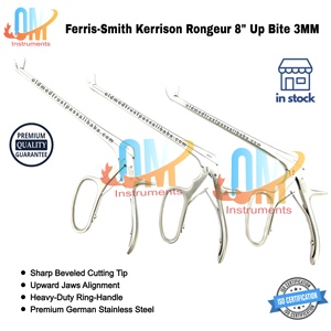 เครื่องมือผ่าตัดเหล็กกล้าไร้สนิม FERRIS-SMITH-KERRISON สำหรับเจาะกระดูกสฟีโนอิด ขนาด 8 นิ้ว ตัดขึ้นไปด้านบน 3 มม. |   โอลด์เมด - Product Image 1