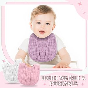 Bavoirs pour bébé en coton doux 100% bambou, lavables en machine, réutilisables, écologiques - Product Image 3