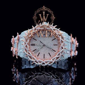 Reloj de Moissanita con Incrustaciones de Diamantes de Imitación, Estilo Hip Hop, Calidad de Exportación, para Ropa Urbana, Eventos Musicales y Fiestas, Disponible a un Precio Accesible - Product Image 3