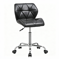 Chaise de bureau ergonomique pivotante multifonctionnelle, chaise de direction moderne en PU rembourrée, métal chromé, hauteur réglable, personnalisable