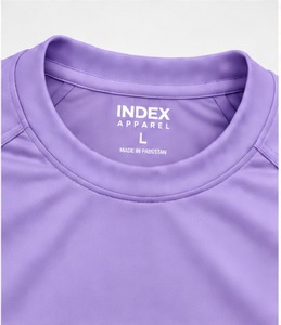 <b>Men's</b> Purple Short Sleeve Quick Dry Index Apparel T-Shirt Regular Fit O-Neck Jersey Fabric Casual Style - Product Image 5
