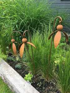 Piquets de jardin en métal pour fleurs, décoration extérieure, style moderne, en acier galvanisé, pour la plantation artistique dans la cour et le patio - Product Image 1