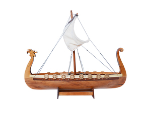 B318 - Maqueta de Barco Vikingo Drakkar, Hecha a Mano en Madera, Artículo Coleccionable Náutico, Decoración para el Hogar, Regalo, Suministros para Manualidades, 30.5Lx18Wx25H cm - Product Image 2