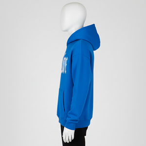 Sudadera con Capucha Negra para Hombre, Talla Grande, Algodón French Terry, Diseño con Estampado Trasero, Estilo Casual Otoñal - Product Image 3