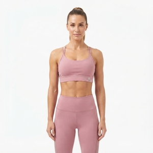 Ensemble de vêtements de sport pour femmes, soutien-gorge de sport à bretelles, leggings taille haute, deux pièces, yoga, fitness - Product Image 1