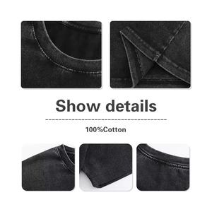 Camisetas Oversize de Algodón 100% de 230GSM con Lavado Ácido para Hombre, Personaliza tu Diseño, Estilo Urbano, Camisetas Estampadas para Mujer al por Mayor - Product Image 4
