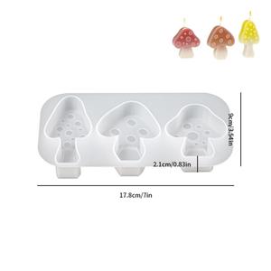 แม่พิมพ์ซิลิโคนสำหรับทำเทียนเรซิ่นอีพ็อกซี่ รูปทรงสามเห็ด โคนสน และผลไม้ สำหรับทำเทียนอโรมาเธอราพี - Product Image 5