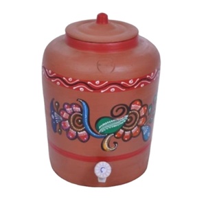 Pot à eau écologique durable en terre cuite rouge 16L - Product Image 1