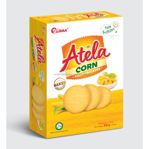 Craquelins de maïs croustillants HALAL Atela 342g Produit FMCG faible en gras faible en glucides du Vietnam Biscuits sucrés salés Carton Prix compétitif - Product Image 6