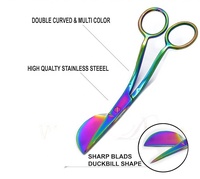 SIGAL MEDCO 6 pouces en acier inoxydable arc-en-ciel broderie ciseaux ensemble 2 multi-couleur bec de canard Machine utiliser des ciseaux pour la couture