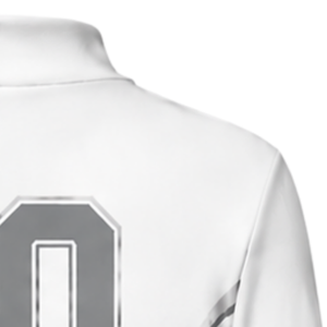 Maillot de cheerleading sublimé gris et blanc à manches longues – Tenue de sport athlétique pour l'entraînement, la performance et la compétition - Product Image 6