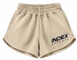Index Apparel <b>Women's</b> Beige Knitted <b>Skorts</b> With Elastic Waist And Pockets Casual Sportwear - Product Image 1