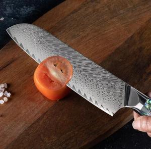 Cuchillos de chef hechos a mano de alta calidad con patrón de Damasco de 5 piezas y mango personalizado para usos múltiples y ecológicos. - Product Image 4